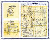 Union County, Brownsville, Liberty, Indiana State Atlas 1876